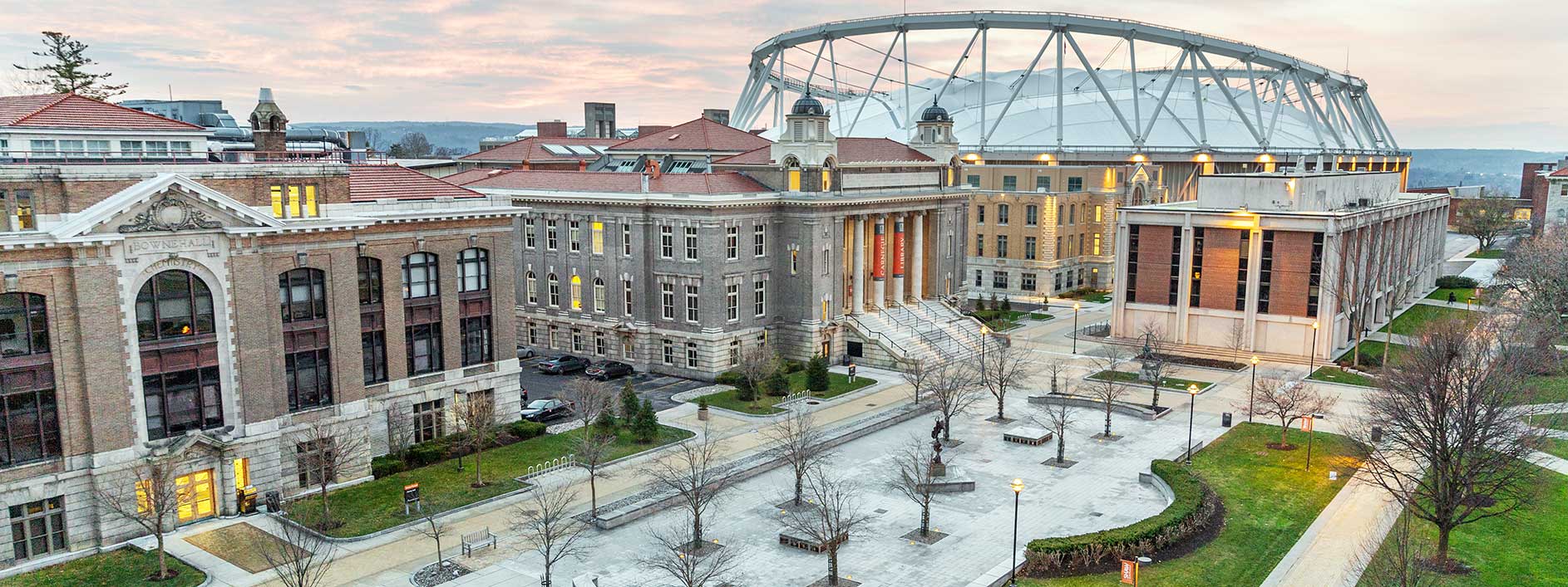 aerial view of the campus