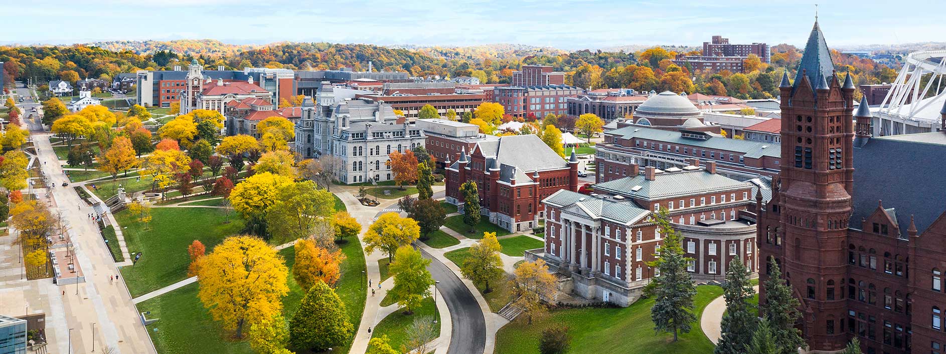 aerial view of campus