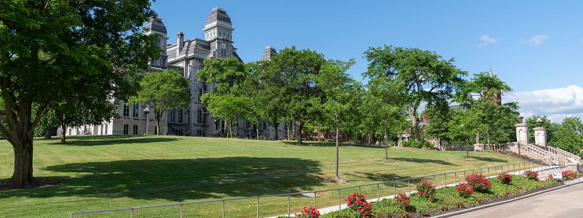 campus in the spring