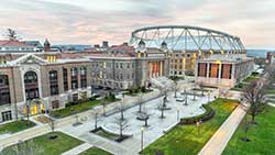 aerial view of the campus