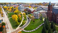 aerial view of campus