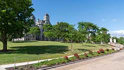 campus in the spring